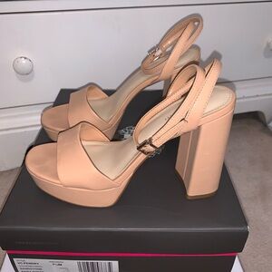Vince Camuto Women's Nude Block Heels